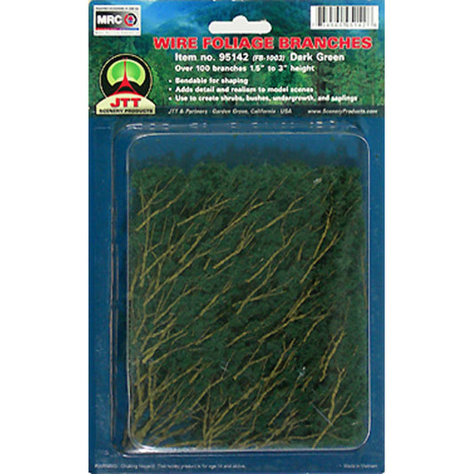 JTT Scenery 95520 Foliage Branches Dk Grn 1.5'