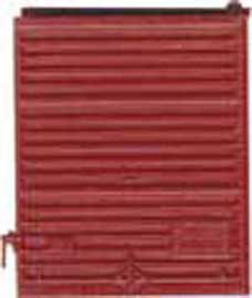 Kadee 2220 HO Scale Replacement Doors Low Tackboard -- 8' Camel Youngstown Doors (Red Oxide)