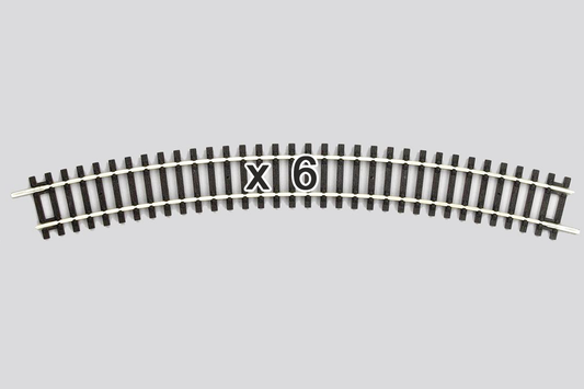 Piko 55214 HO Scale Curved Track R4/30 Degrees, Box of 6