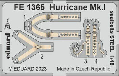 Eduard FE1365 1/48 Hurricane Mk.I Seatbelts Steel for Hobby Boss