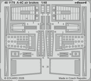 Eduard 481178 1/48 A-4C Air Brakes Photo Etched Set for HOBBY BOSS