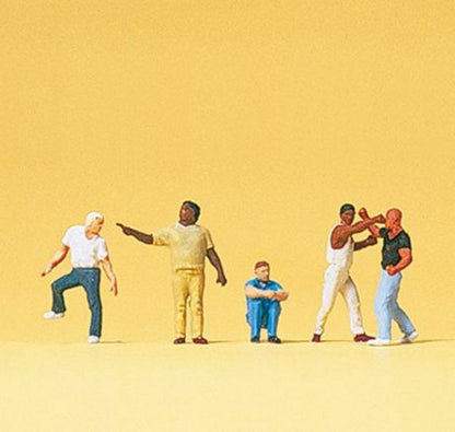 Preiser 79175 N Scale Pedestrians Street Scene/Fight