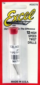 Excel Hobby 50078 .0160" (.406mm) Steel Twist Drill (12/Vial)