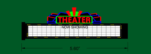 Miller Engineering 1182 HO/N Scale Theater Sign