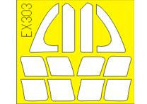 Eduard EX303 1/48 Mask Su-24M Fencer D for Trumpeter Canopy Mask Set