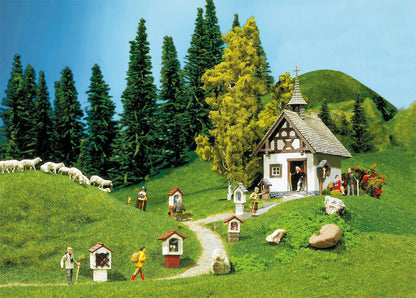 Faller 130235 HO Scale Chapel with Wayside Crosses Model Kit