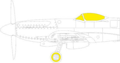 Eduard EX885 1/48 Mask Spitfire F Mk.XVIII for Airfix Canopy Mask Set