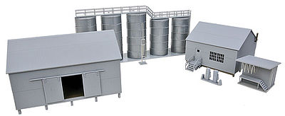 Walthers Cornerstone 933-4059 HO Scale Trackside Oil Dealer Storage Tanks -- Kit
