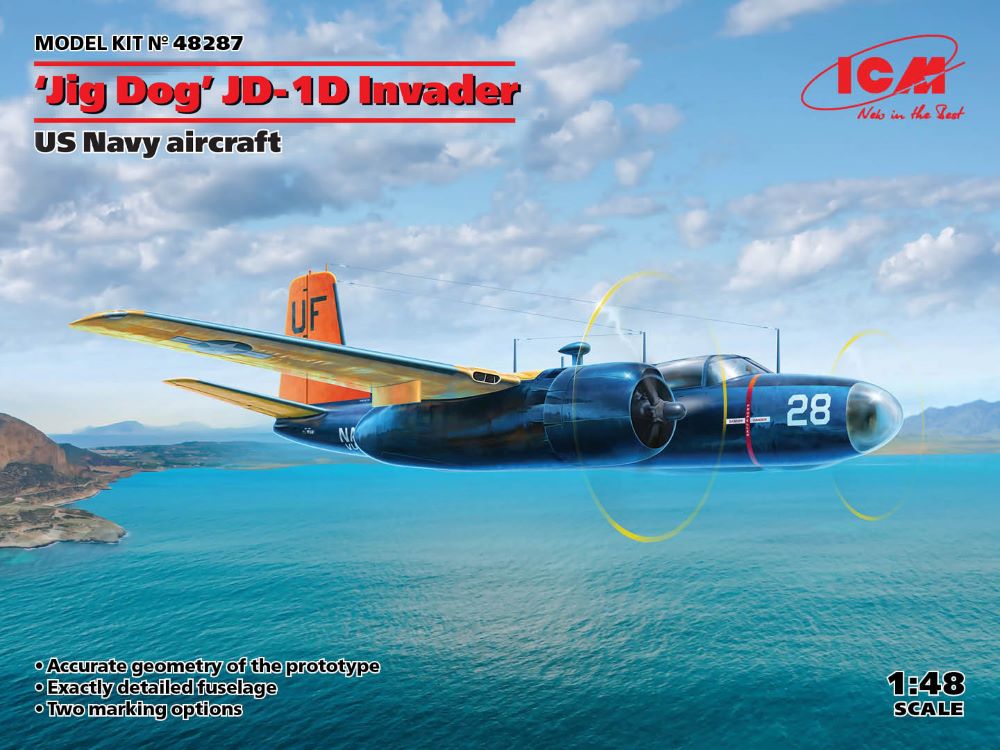 ICM Models 48287 1/48 US Navy Jig Dog JD1D Invader Aircraft