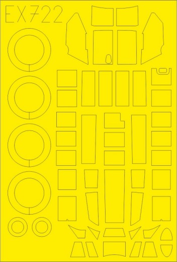 Eduard EX722 1/48 Mask Aircraft- Bf110E for DML