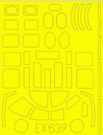 Eduard EX639 1/48 Mask B-25G for ITL Canopy Mask Set