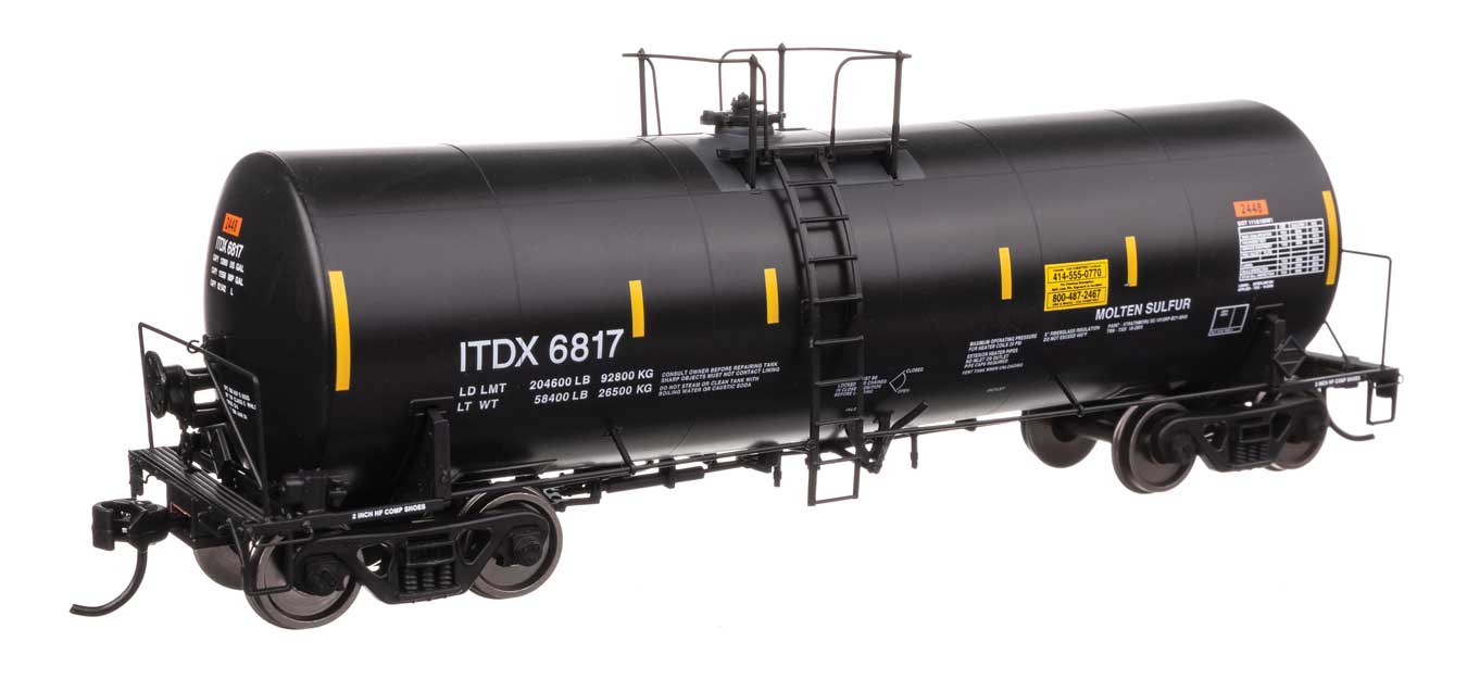Walthers Proto 100061 HO Scale 40' Trinity 14,000-Gallon Molten Sulfur Tank Car