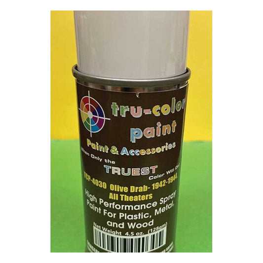 Tru-Color Paint 4030 All Scale Aerosol Spray Paint 4.5oz 135ml Can -- Matte Olive Drab 11944 All Theatres