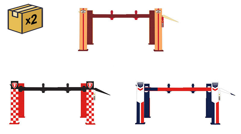 Greenlight 16210-CASE 1/64 Scale Auto Body Shop - Four-Post Lifts Series 6