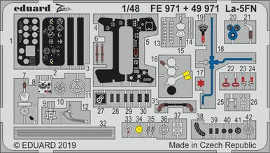 Eduard FE971 1/48 La-5FN for Zvezda Photo Etch Detail Set