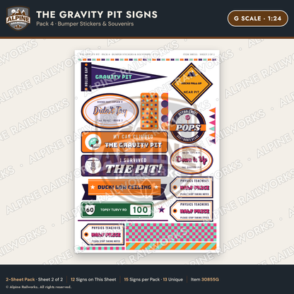 Alpine Railworks 30855G G Scale Roadside Signs - Mystery Hole