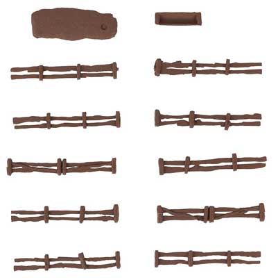 Faller 272924 N Scale 2 Wells and Wooden Fence