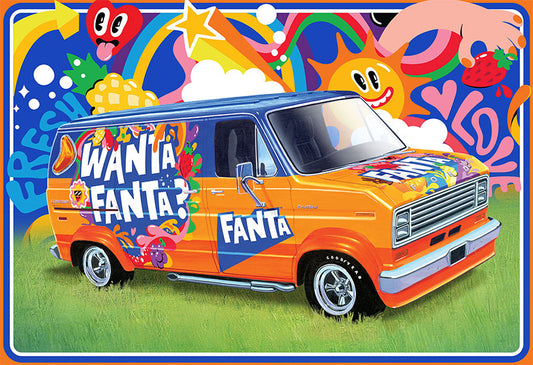 AMT 1471 1/25 Fanta 1977 Ford Custom Van Model Kit