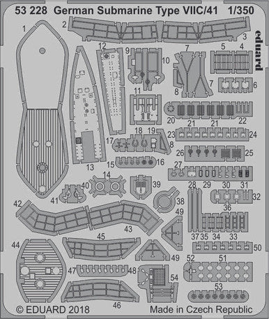 Eduard 53228 1/350 German Submarine Type VIIC/41 for RMG