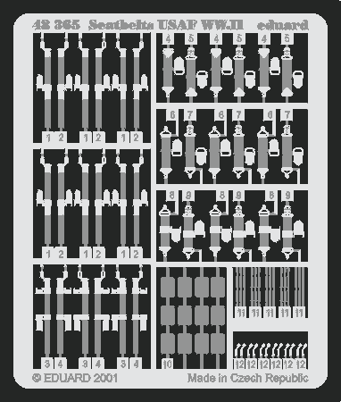 Eduard 48365 1/48 Seatbelts USAF WWII