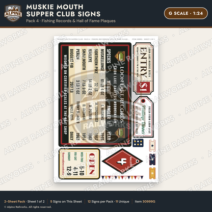 Alpine Railworks 30999G G Scale Roadside Attraction Signs - Giant Fish