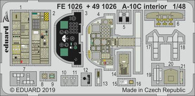Eduard FE1026 1/48 A-10C for Italeri Photo Etch Detail Set