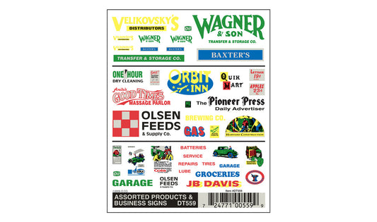Woodland Scenics DT559 All Scale Business Signs