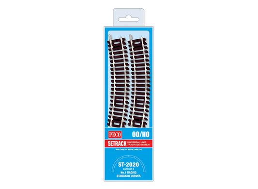 Peco ST-2020 HO Scale Code 100 Nickel Silver Standard 22.5 Degree