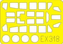 Eduard EX318 1/48 Mask A6M3 Model 32 for Tamiya Canopy Mask Set