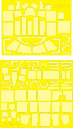 Eduard JX143 1/32 Mask B-25J Bomber for HKM Canopy Mask Set