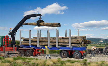 Kibri 12250 1/87 Log Trailer with Loading Crane Model Kit