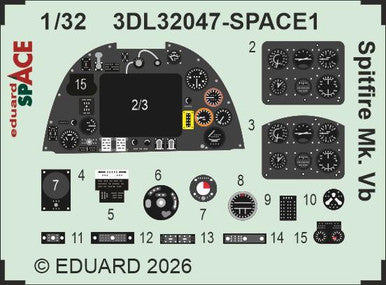 Eduard 3DL32047 1/32 Space Set Spitfire Mk.Vb SPACE for KOTARE