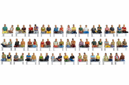 Noch 16072 HO Scale Sitting Passengers Mega Set, 60 Figures