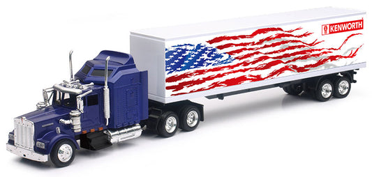New Ray 15473 1/43 Kenworth W900 Tractor, Patriotic Graphics