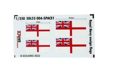 Eduard 3DL53004 1/350 Royal Navy Ensign Flags Space