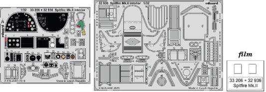 Eduard 32936 1/32 Aircraft- Spitfire Mk II Interior for RVL (Painted)