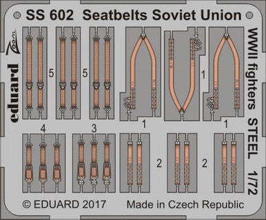 Eduard SS602 1/72 Seatbelts Soviet Union WWII Fighters Steel