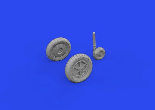Eduard 672341 1/72 Aircraft- Bf109G2/G4 Wheels for Bulged Wings for EDU (Mask &