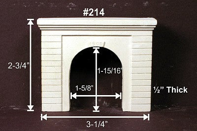 Monroe Models 214 N Scale Single Track Tunnel Portal -- Grooved Concrete