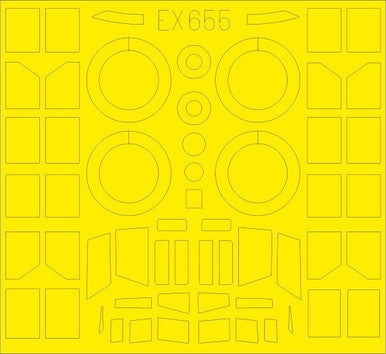 Eduard EX655 1/48 Mask Ju52 for RMX/RMG Canopy Mask Set