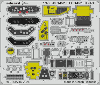Eduard FE1452 1/48 TBD-1 Zoom Set Zoom Photo Etch Set