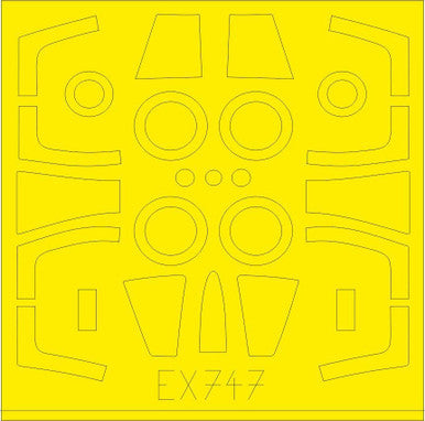 Eduard EX747 1/48 Mask F-104DJ for KIN Canopy Mask Set