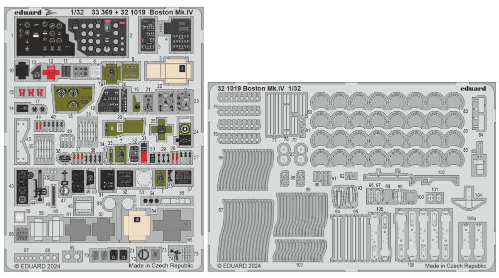 Eduard 321019 1/32 Aircraft- Boston Mk IV for HKM (Painted) (2 sheets)