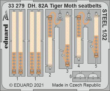 Eduard 33279 1/32 DH. 82A Tiger Moth Seatbelts Steel for ICM
