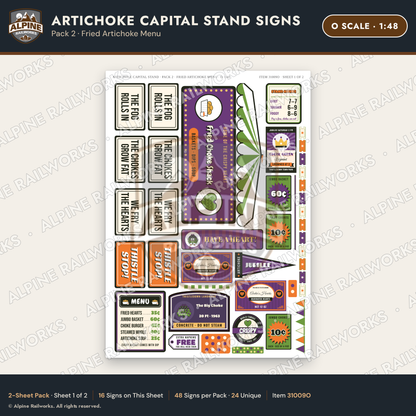 Alpine Railworks 31009O O Scale Roadside Signs - Giant Artichoke
