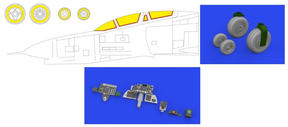 Eduard 644232 1/48 Aircraft- F4E LooKplus for MGK (Mask, Photo-Etch & Resin)