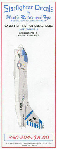 Starfighter Decals 350204s 1/350 - VA-22 Fighting Redcocks CVW-11