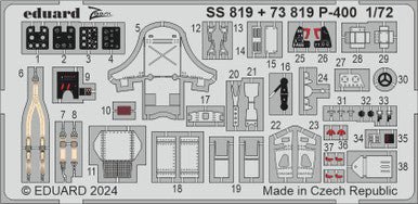 Eduard SS819 1/72 P-400 - for ARMA HOBBY Photo Etch Detail Set