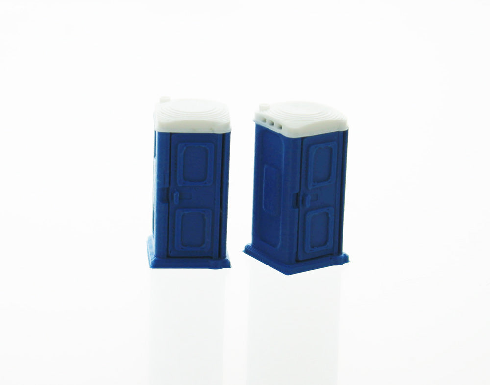 3D To Scale 87-141-BL 1/87 – Porta-Potty 2pk Blue Miniature Detail
