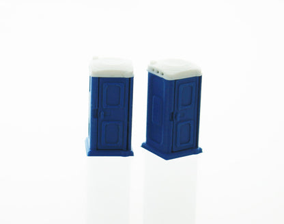 3D To Scale 87-141-BL 1/87 – Porta-Potty 2pk Blue Miniature Detail